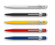 Caran d'Ache 849 Metal Range - Bolígrafo retráctil (aluminio), diseño con forma hexagonal, color blanco