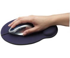Manhattan 434386 - Alfombrilla de ratón con apoyo para muñeca, color azul