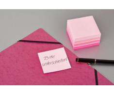 Post-It 2028-P - Notas adhesivas en cubo, 76 x 76 mm, Coral, Rosa neón, Rosa pastel, Rosa ultra, Blanco