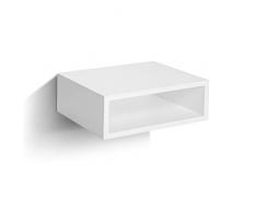 SUENOSZZZ - Mesita de Noche Flotante Color Blanco, Estilo nordico para Dormitorio Mesita con Hueco, para Colgar | Mueble de Madera para dormitorios | Mesa/Comoda sin Cajon