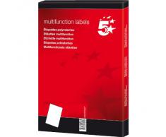5 Star 903849 - Pack de 100 hojas de etiquetas autoadhesivas, 105 x 37, color blanco, 1 unidad