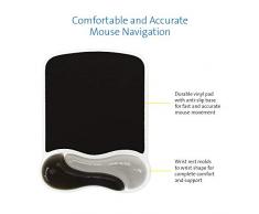 Kensington 62399 Alfombrilla de Ratón Ergonómica con Reposamuñecas Gel Dúo, Para Ratón Láser y Óptico, Alfombrilla Antideslizante con el, Gris