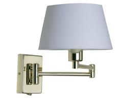 Armada - Lámpara de pared con doble brazo articulado (sin pantalla), efecto latón envejecido