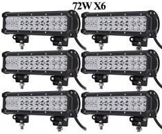 Leetop 6X 72W LED Luz de Trabajo Lámpara Trabajo Bar Foco Proyector Viga de Inundación del Iluminacion Conducción LED Faros Coche Luz