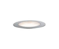 Paulmann Outdoor Plug & Shine Floor Eco IP65 3000 K 1 W 24 V 93953 Luminaria empotrable LED, Exterior, proyector, iluminación de Suelo, 1.3 W, Plateado, 3 x 7 x 3 cm