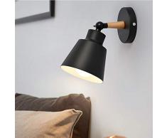 Aplique de lámpara de pared rústico, Aplique industrial, para desván, sala de estar, dormitorio y pasillo, Negro(Sin bombilla)2 piezas