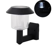 Funciona con energía solar LED farol de lámpara de pared al aire libre Paisaje Jardín Patio lámpara