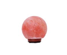 Lámpara de sal del Himalaya lámpara de sal de roca de cristal de forma natural base de madera de alta calidad luz ajustable exquisitos regalos de alta gama (Forma de fútbol)