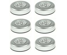 Veewon Luz led inalámbricas con 3 ledes a pilas, 6 unidades, encendido y apagado táctil, para instalar en el armario de la cocina, los armarios, el garaje