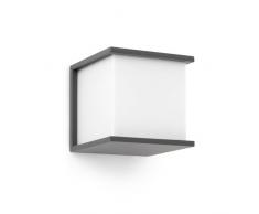 FARO BARCELONA 70689 - KUBICK Aplique, 60W, Aluminio inyectado y difusor de PVC Opal, Color Gris (Bombilla no incluida)