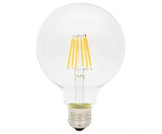 6X E27 Edison Bombillas 6W LED Retro G95 Bombilla Vintage Blanco Cálido 420LM Sustitución del Incandescente 60W Ahorro de Energía AC85-265V