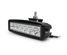 Safego L18W BH SP 2 2X 6Inch 18W Led Luz de Trabajo 6 Led Lámpara Trabajo Bar Foco Proyector Iluminacion Conducción Led Faros Coche Luz Auto Moto Camión Campo A Través del del Carro Coche Barco
