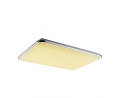 Ankishi 96W Plafón LED Techo, 9600LM Plafón Led Cuadrado Ultra Delgado, Iluminación de techo 6500K(Blanco Frío), Lampara LED de Techo Empotrada Adecuada para Baño Cocina Pasillo.