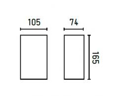 FARO BARCELONA 70634 - Blind Aplique (Bombilla incluida) LED, 6W, Cuerpo de Aluminio inyectado difusor Cristal Transparente, Color Gris