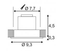 Slv new tria - Downlight dl set circular 6w 3000k negro