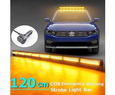 Barra de luces LED 45 pulgadas 80w LED ámbar techo minibar luz estroboscópica luz led luz antiniebla luz de luz de barco 14 modos estroboscópicos intermitentes