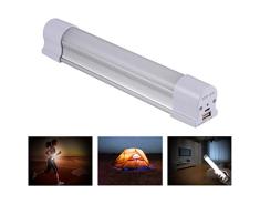 Homvik Linterna LED Camping 5200mAH 4W Iluminación Tubo Recargable Lámpara Magnético de Trabajo Lámpara LED Camping Portátil con 5 Modelos Luces Ajustables