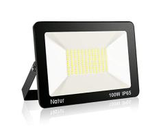 100W LED Foco Exterior, Proyector Foco Led Blanco Frío 6000K Floodlight Brillo Alto IP65 Impermeable Exterior Iluminación para Jardín, Garaje, Fábrica [Clase de Eficiencia Energética A++]