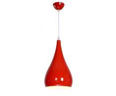Moderno Estilo Colgante de Luz,Iluminación de Techo, Vintage Industrial Metal Lámpara de Techo, E27 para Cocina Dormitorio colgante Lámpara Rojo
