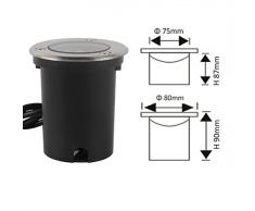 baode Foco LED empotrables en el suelo, 230 V Foco exterior lámpara IP67 24 Color