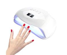Lámpara LED / UV de 54 W para secador de uñas, temporizador 10/30/60/99s, inducción inteligente, pantalla digital, adecuado para todos los esmaltes de uñas en gel.