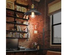 Vintage Industrial Iluminación Colgante - Retro Metal Pantallas de Iluminación Clásico Edison Colgante de Luz, Moderna Lámpara de Techo Decorativa Iluminación E27