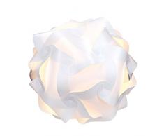 kwmobile Lámpara puzzle DIY 30 piezas - Lámpara de techo blanca con 15 diseños diferentes - Iluminación y decoración - Diámetro 20 CM tamaño S