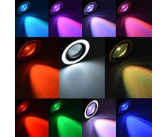 Tuincyn - Bombilla LED RGB (COB) de 6,35 cm para proyector de halo de color blanco. Anillos para luces de conducción diurna DRL (paquete de 2).