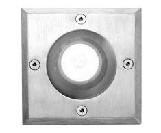 Eco Light LED de suelo Foco empotrable Berlin, incluye bombilla, cuadrado, 11 x 11 cm, IP67 7005b GU10