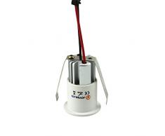 LED Mini pequeñas lámparas empotrable/empotrable de techo Apliques de focos para Cree LED 3 W luz blanca cálida 3000 K + controlador