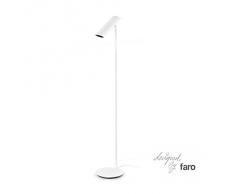 Faro Barcelona 29883 - LINK lámpara de pie, color blanco, acabado acero
