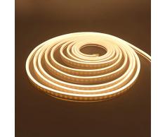 XUNATA 12V Flexible Neon Blanco calido, 0.5m Impermeable 2835 Tira de LED Strip Light, Luz de la Cuerda para Exterior Fiestas Decoración Party Sign Publicidad Firmar
