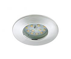 Briloner Leuchten luz LED empotrada, foco 5 W, apto para baño IP44, bombillas de bajo consumo, clase de eficiencia energética A +, cromo 7204-018