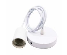 Mengjay Portalámparas E27, lámpara de techo, candelabro, salón, decoración de ventanas, lámpara, este producto no contiene bombilla