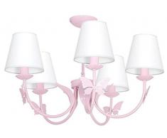 MINI MOTYL V/Papillon ROSE CLAIR Lámparas de arana de techo cuarto de los ninos