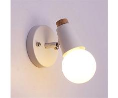 Lampara Vintega del Pared,E27 LED Apliques de pared,Iluminación Luz de interior para cocina restaurante, comedor, hotel,salon (Blanco)