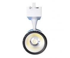 lumline 3 fases CREE LED de Foco Sistema de raíles 30 W Spotlight Rail Track Light Color Blanco, 3000K warmweiß
