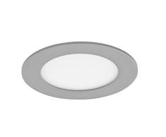 CristalRecord - Downlight LED Redondo Gris Extraplano 6W Novo, Luz Neutra 4000K, 22mm Grosor, Driver Incluido, PequeÃ±o