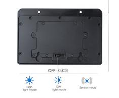 2 Unidades Lampara Solar 20 LED Impermeable con Sensor de Movimento, Mpow 1500mAh Foco Solar para Jardín Casa Camino Escaleras Pared, Iluminación de Exterior y Seguridad