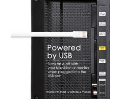 Luces de tira del LED del USB, brillo ajustable Luz de sol del TV del USB reversible, 3M Warm blanco LED tira del LED de la luz de fondo del sistema de iluminación Bias para HDTV, pantalla plana TV LCD, monitores de escritorio