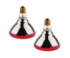 2X Calentador Infrarrojo Emisor de Calor Infrarojo Lámpara Crianza ase E27 Bombilla - Tipo 4 150W