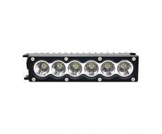 WPFC 7,5 Pulgadas De Luz De 30W De Una Hilera De Costura De Trabajo, Ámbar Blanco Color Focos 4300K 6500K del Coche Montar Modular Barra Ligera Llevada,Blanco