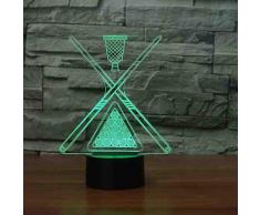 Novedad Billar 3D Luz de noche USB Led Lampada Escritorio Lámpara de mesa Baño Decoración Bebé Sueño Iluminación Niños Regalos Luminaria Control remoto