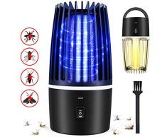 Flagicon Lámpara Antimosquitos Eléctrico, USB Recargable Bug Zapper 2 en 1 Portátil Linterna de Camping LED Luce UV LED Insectos Trampa, Matar Mosquitos, Moscas, Polillas, para Hogar, Cámping