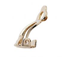 Clip en los pendientes - Chapado en oro lámpara de araña con cristales claros - Cael G por Bello London