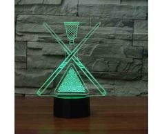 Novedad Billar 3D Luz de noche USB Led Lampada Escritorio Lámpara de mesa Baño Decoración Bebé Sueño Iluminación Niños Regalos Luminaria Control remoto