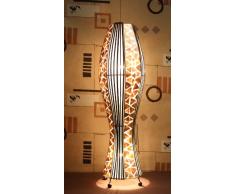 Lámpara de pie asiatica Udon Gold M (LA22-06/GO/M), Decoración luminosa de diseño Bali