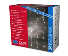 Konstsmide 3704-003 - Guirnalda de luces (160 bombillas transparentes, 100 x 200 cm, transformador exterior de 24 V, cable transparente)