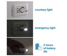Electraline 58303 - Lámpara luz de emergencia automática con función de luz de orientación