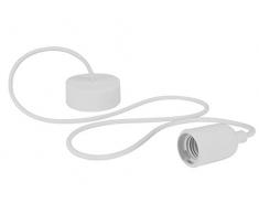 Lámpara de techo de diseño Vellight LAMPH01 con cable de tela, color blanco